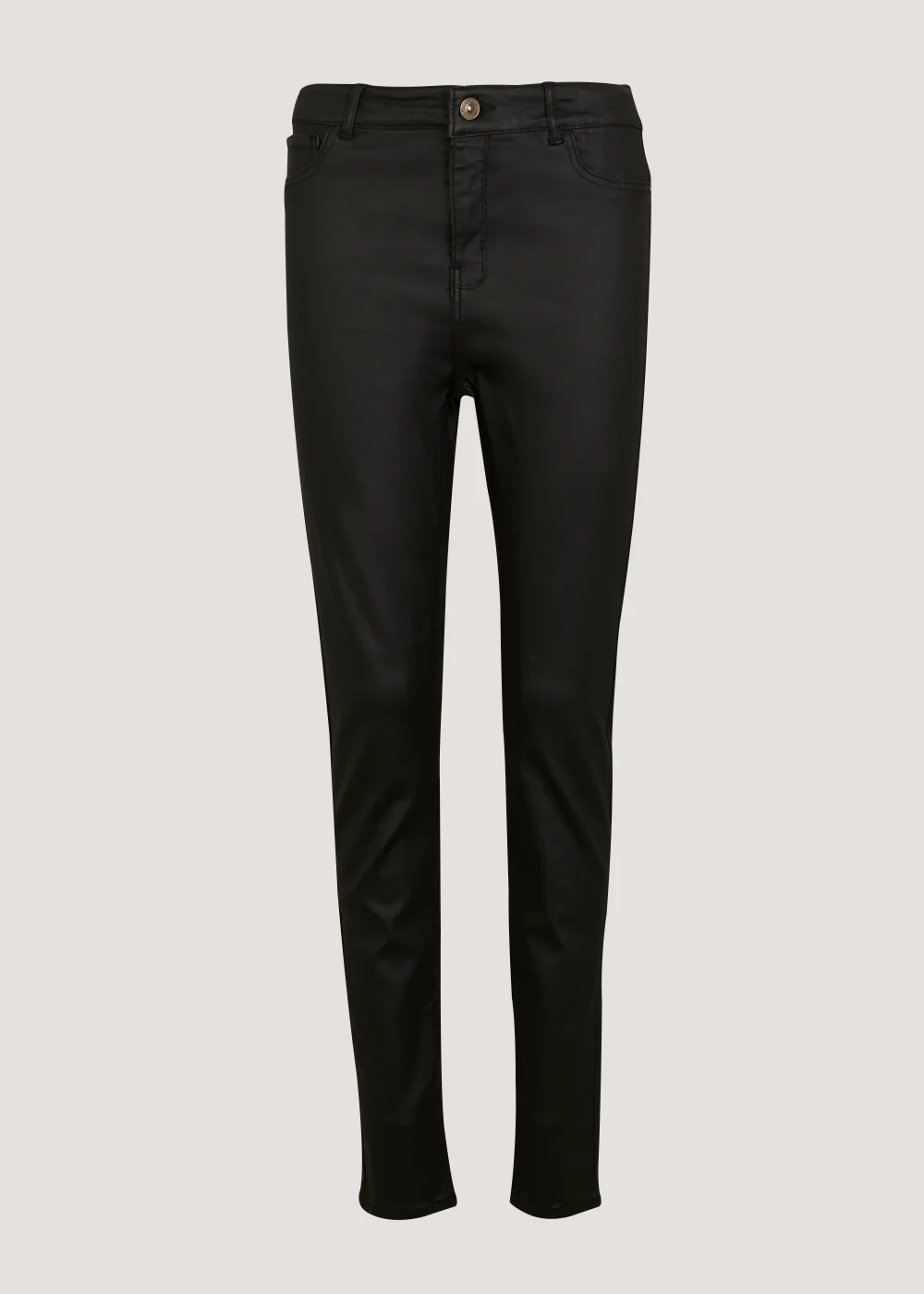 JDY Thunder Black Coated Jeans - L - UK 12 Image 4