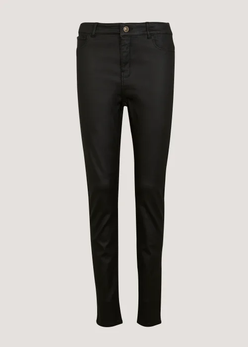 JDY Thunder Black Coated Jeans - L - UK 12 Image 4