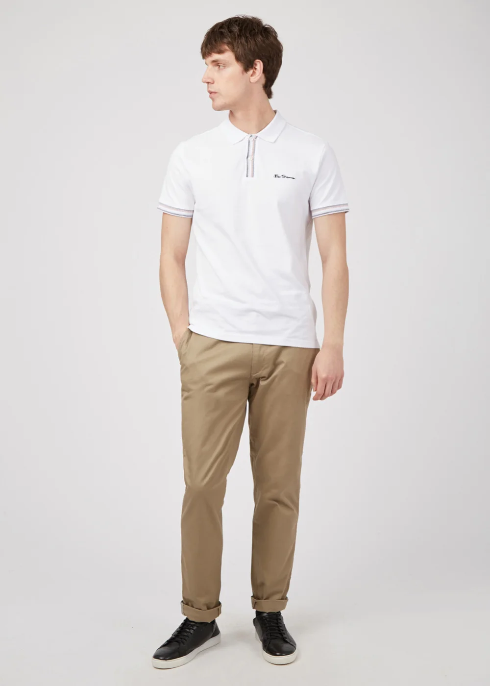 Ben Sherman Stone Signature Stretch Slim Fit Chinos - 30 Waist Short Image 2