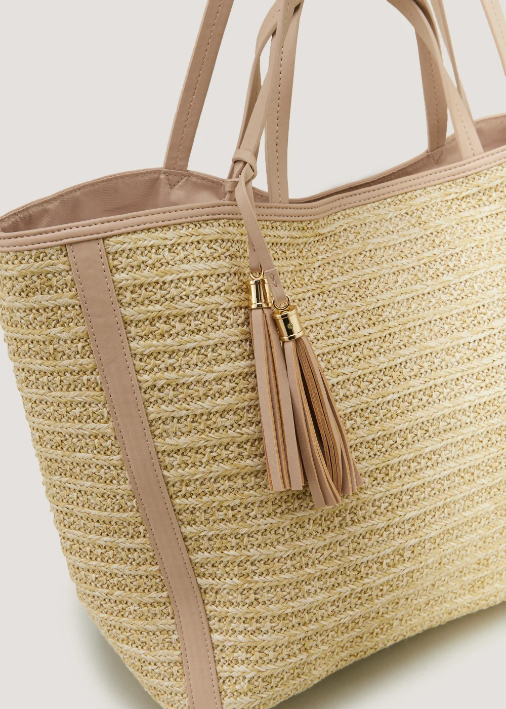 Natural Tassel Tote Bag - One Size Image 2