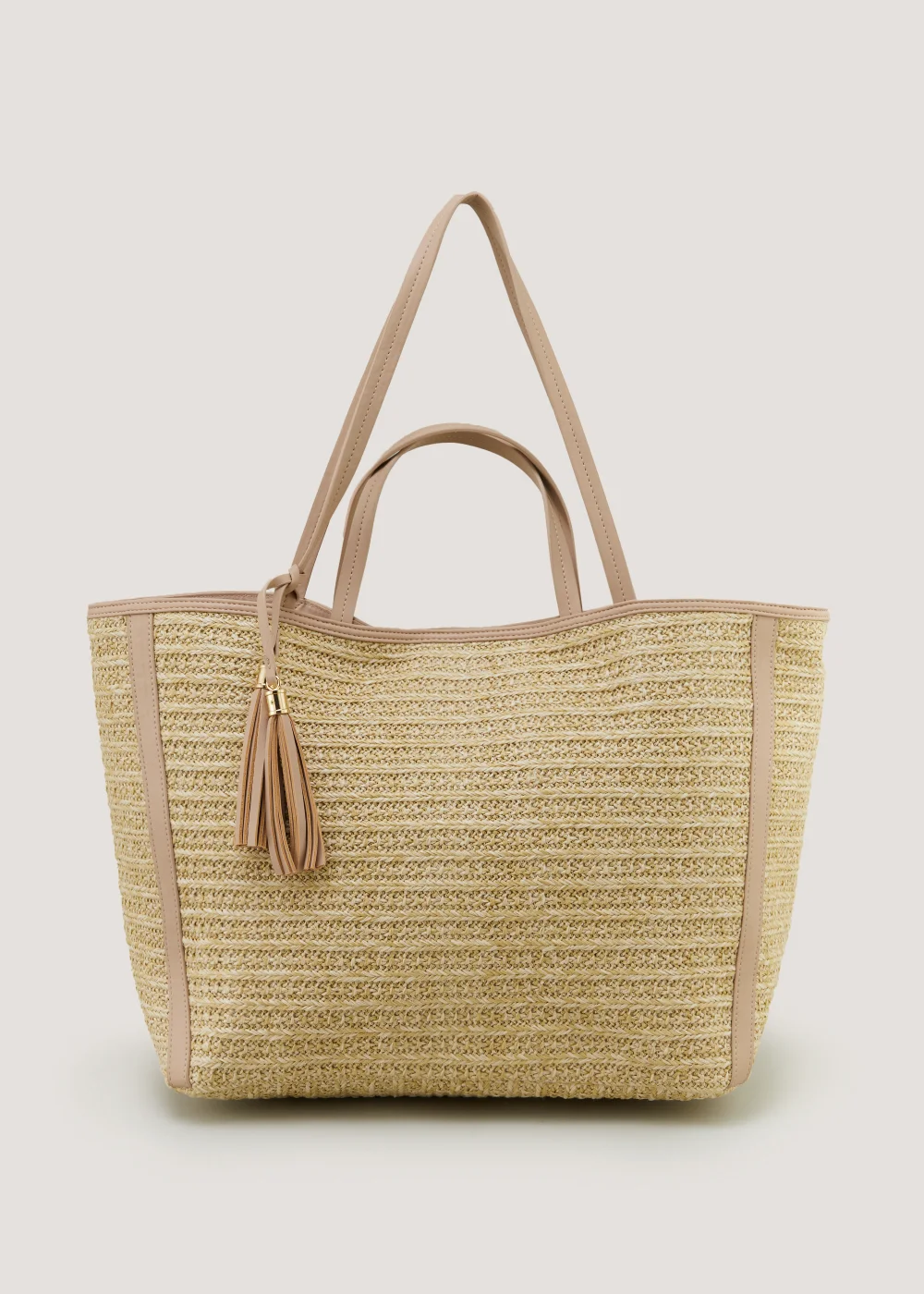 Natural Tassel Tote Bag - One Size Image 1