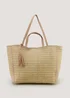 Natural Tassel Tote Bag - One Size Image 1