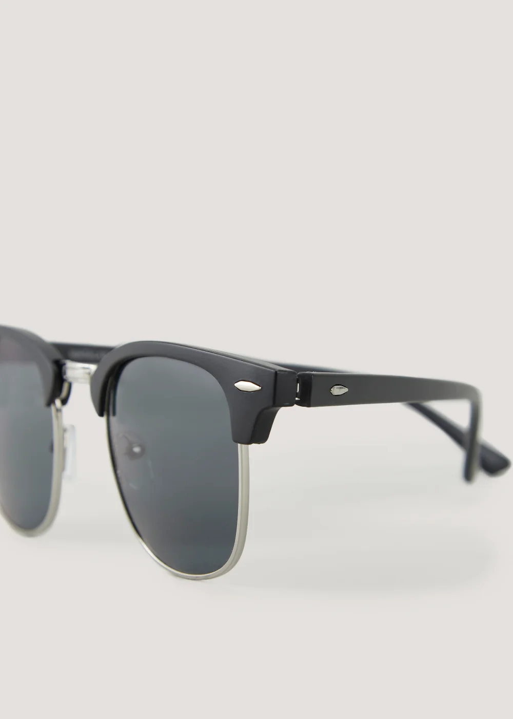 Black Retro Sunglasses - One Size Image 2