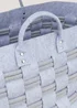 Grey Large Lattice Felt Storage Basket (36cm x 36cm x 36cm) Image 2