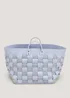 Grey Large Lattice Felt Storage Basket (36cm x 36cm x 36cm) Image 1