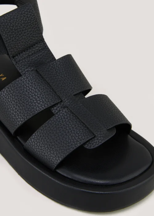 Black Caged Gladiator Sandals - 3 Image 2