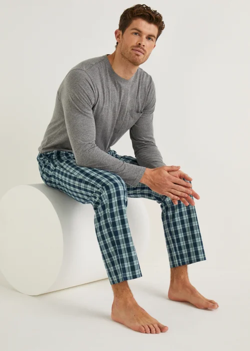 Green Check Pyjama Set - Small Image 3
