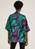 Green Swirl Print Kimono - Small Image 4