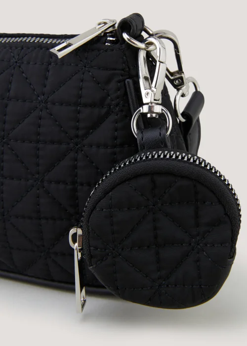 Girls Black Quilted Purse Bag - One Size Image 2
