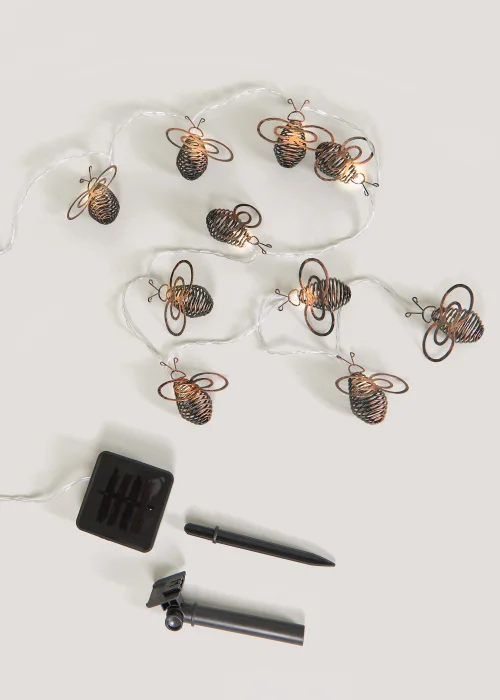 10 Bee Solar String Lights (135cm) Image 1