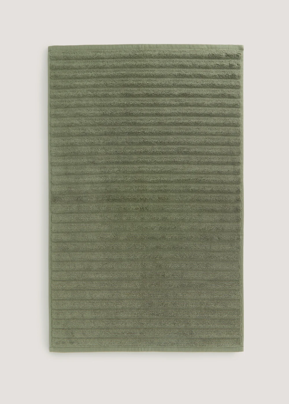 Green Ribbed Bath Mat (50cm x 80cm) Image 1