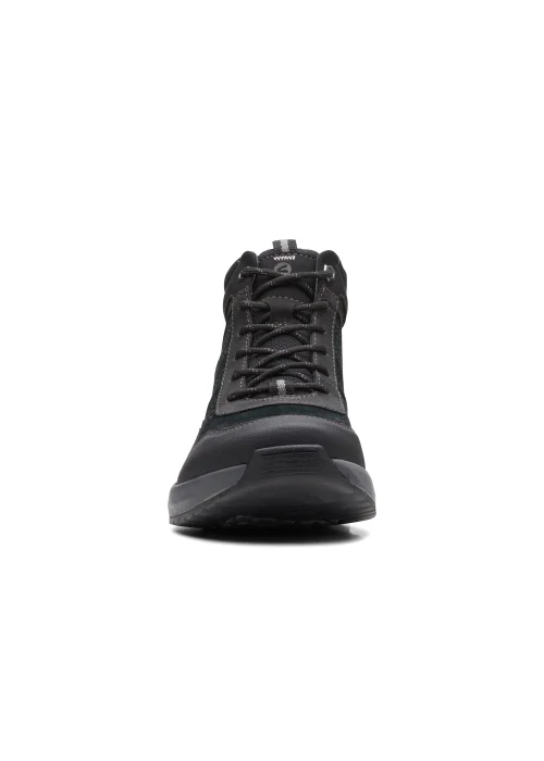 Clarks Black Wellman Top GP Leather Walking Boots - Size 9 G Image 2