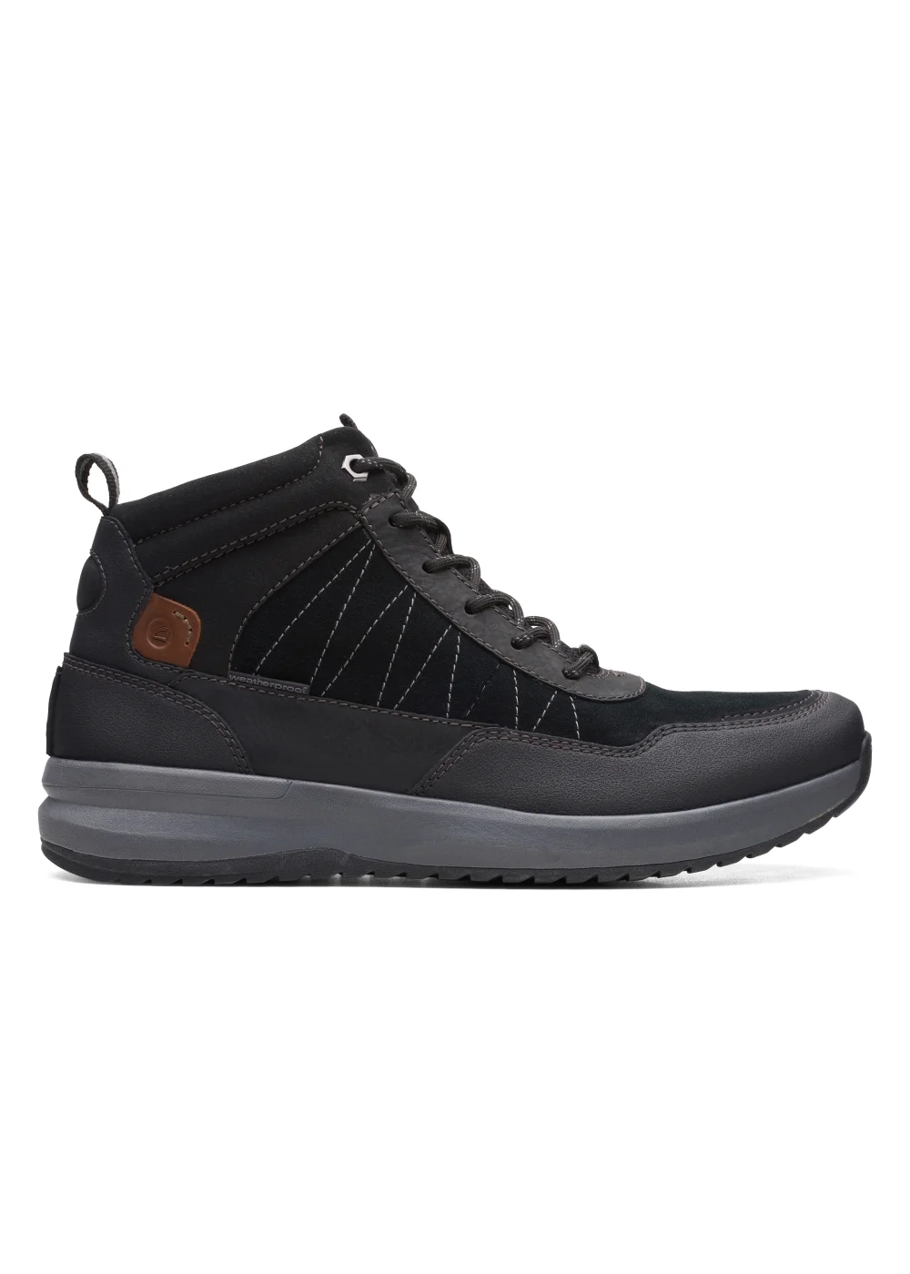 Clarks Black Wellman Top GP Leather Walking Boots - Size 9 G Image 1