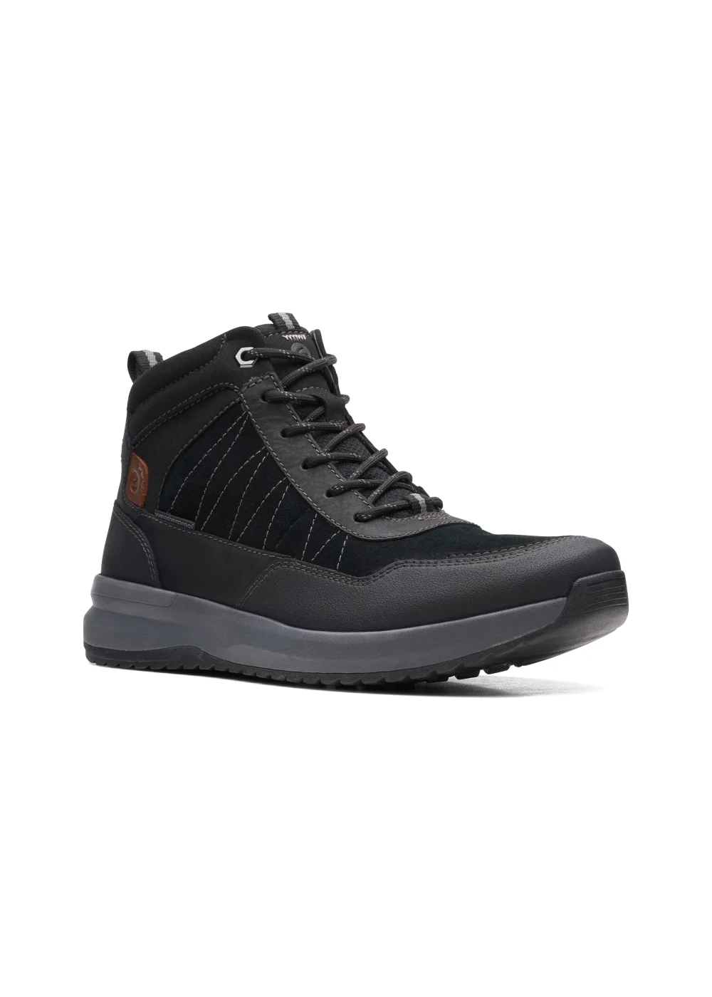 Clarks Black Wellman Top GP Leather Walking Boots - Size 9 G Image 5