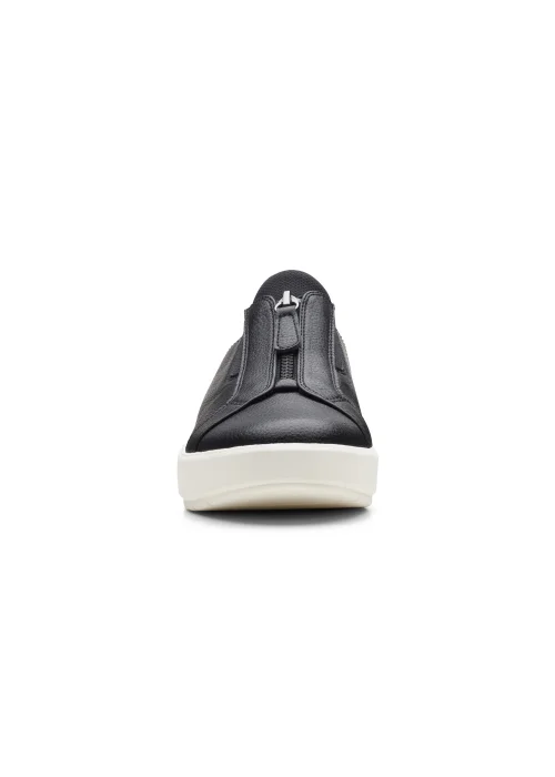 Clarks Black Layton Rae Leather Sneakers - Size 3 D Image 4