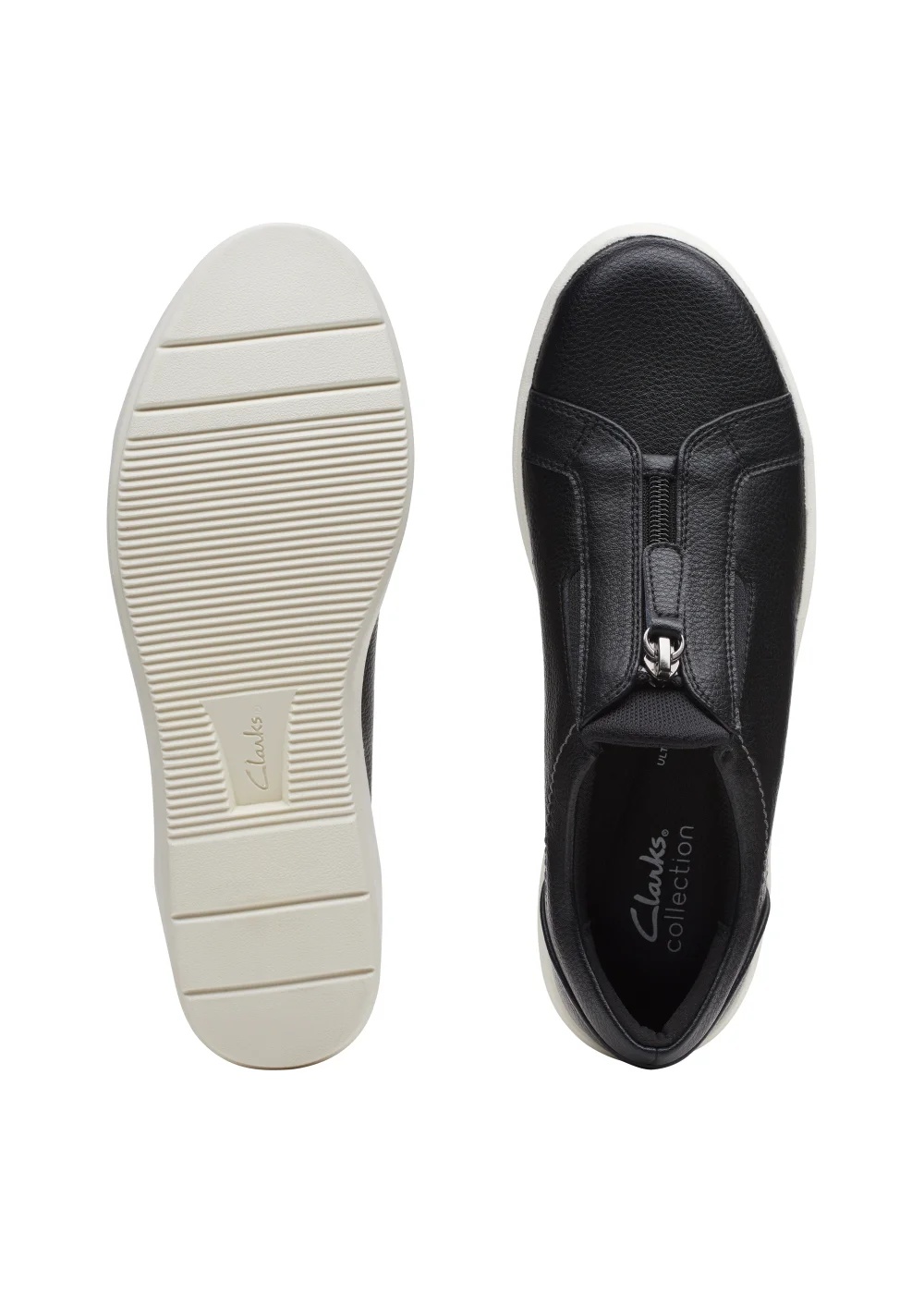 Clarks Black Layton Rae Leather Sneakers - Size 3 D Image 6