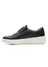 Clarks Black Layton Rae Leather Sneakers - Size 3 D Image 3