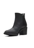 Clarks Black Leather Scene Zip Boots - Size 5 Image 5