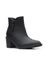Clarks Black Leather Scene Zip Boots - Size 5 Image 4