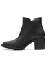 Clarks Black Leather Scene Zip Boots - Size 5 Image 7