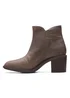 Clarks Taupe Leather Scene Zip Ankle Boots - Size 7 Image 6