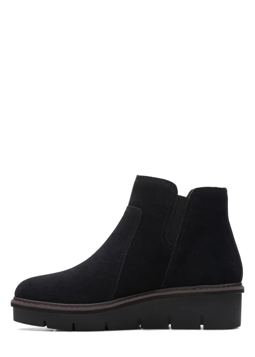 Clarks Black Airabell Zip Suede Ankle Boots - Size 5 Image 5