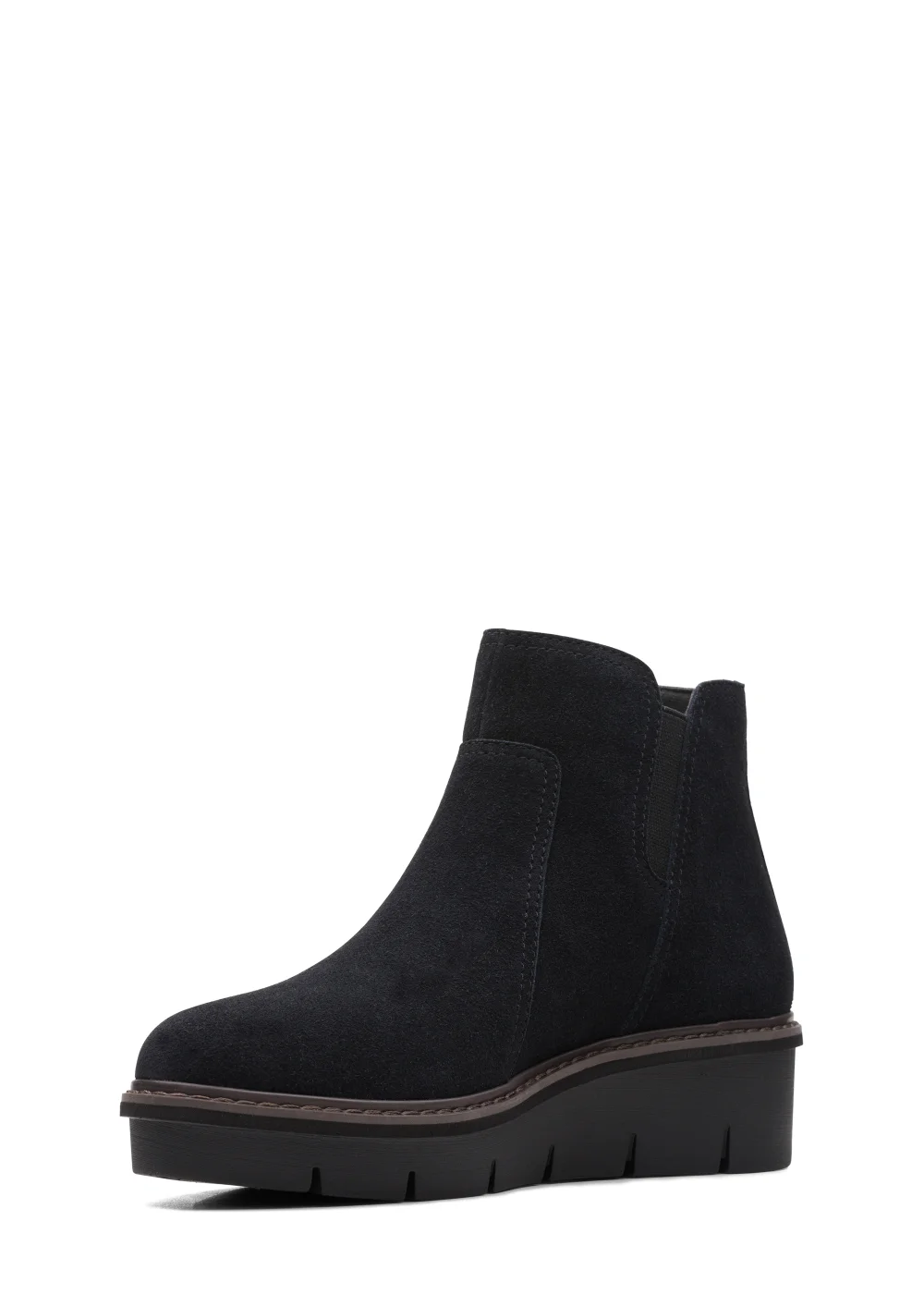 Clarks Black Airabell Zip Suede Ankle Boots - Size 5 Image 7
