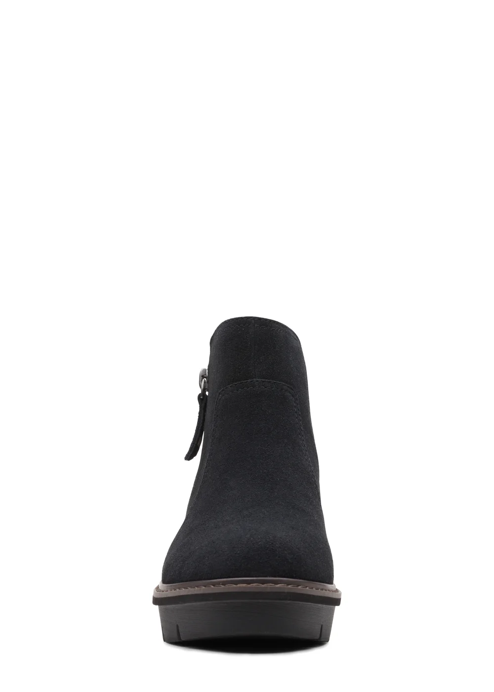Clarks Black Airabell Zip Suede Ankle Boots - Size 5 Image 2