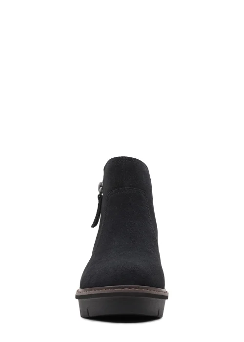 Clarks Black Airabell Zip Suede Ankle Boots - Size 5 Image 2
