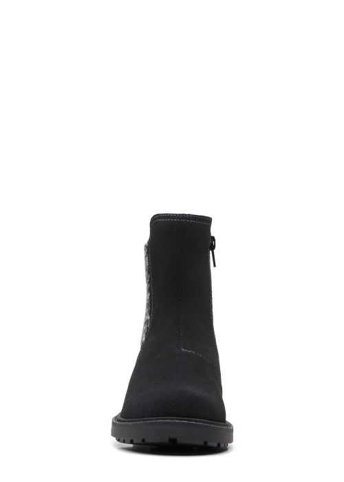 Clarks Black Opal Sky Suede Boots - Size 3 D Image 3