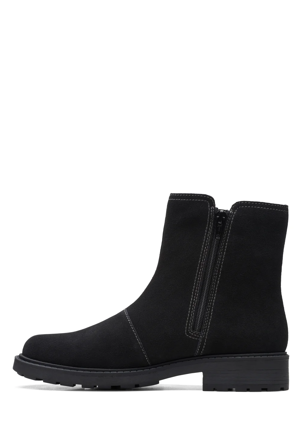 Clarks Black Opal Sky Suede Boots - Size 3 D Image 4