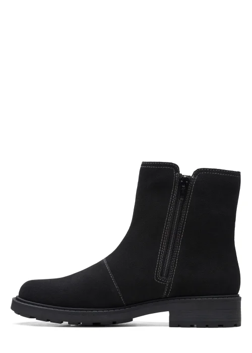 Clarks Black Opal Sky Suede Boots - Size 3 D Image 4