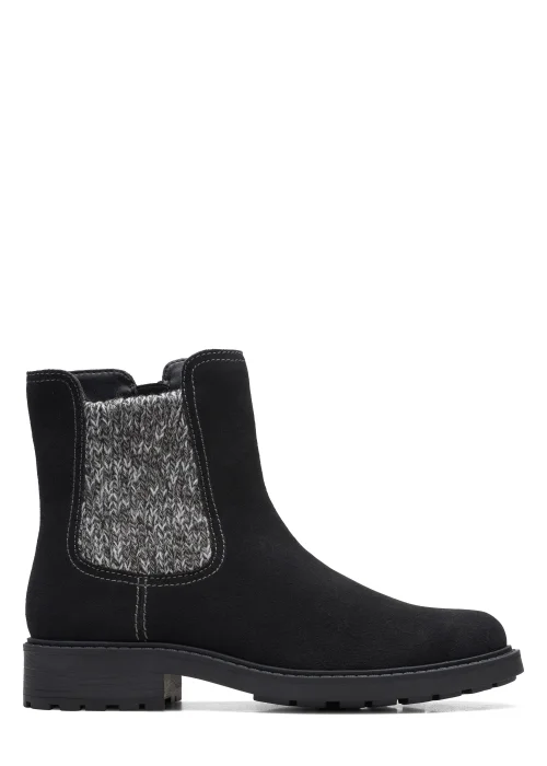 Clarks Black Opal Sky Suede Boots - Size 3 D Image 1