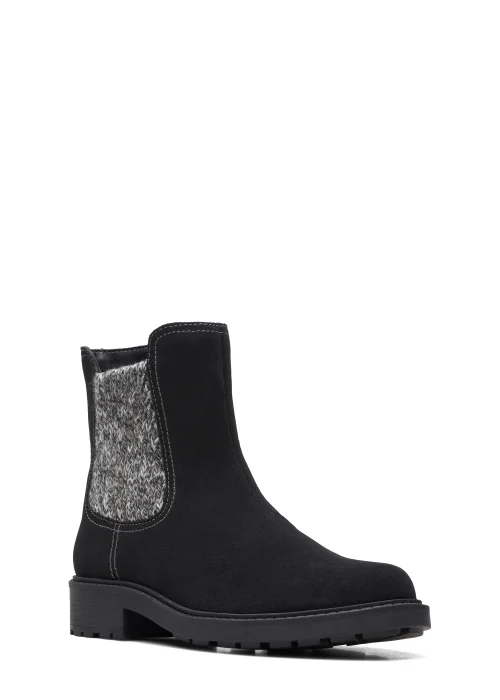 Clarks Black Opal Sky Suede Boots - Size 3 D Image 2
