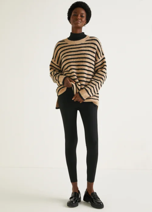 Black Button Pocket Body Shaper Leggings - 8 Image 4