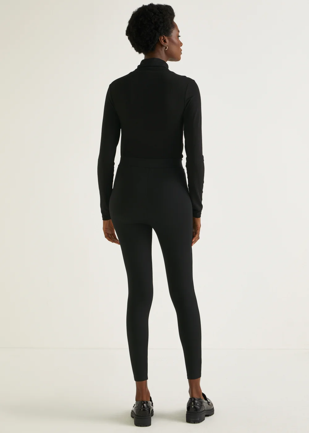 Black Button Pocket Body Shaper Leggings - 8 Image 3