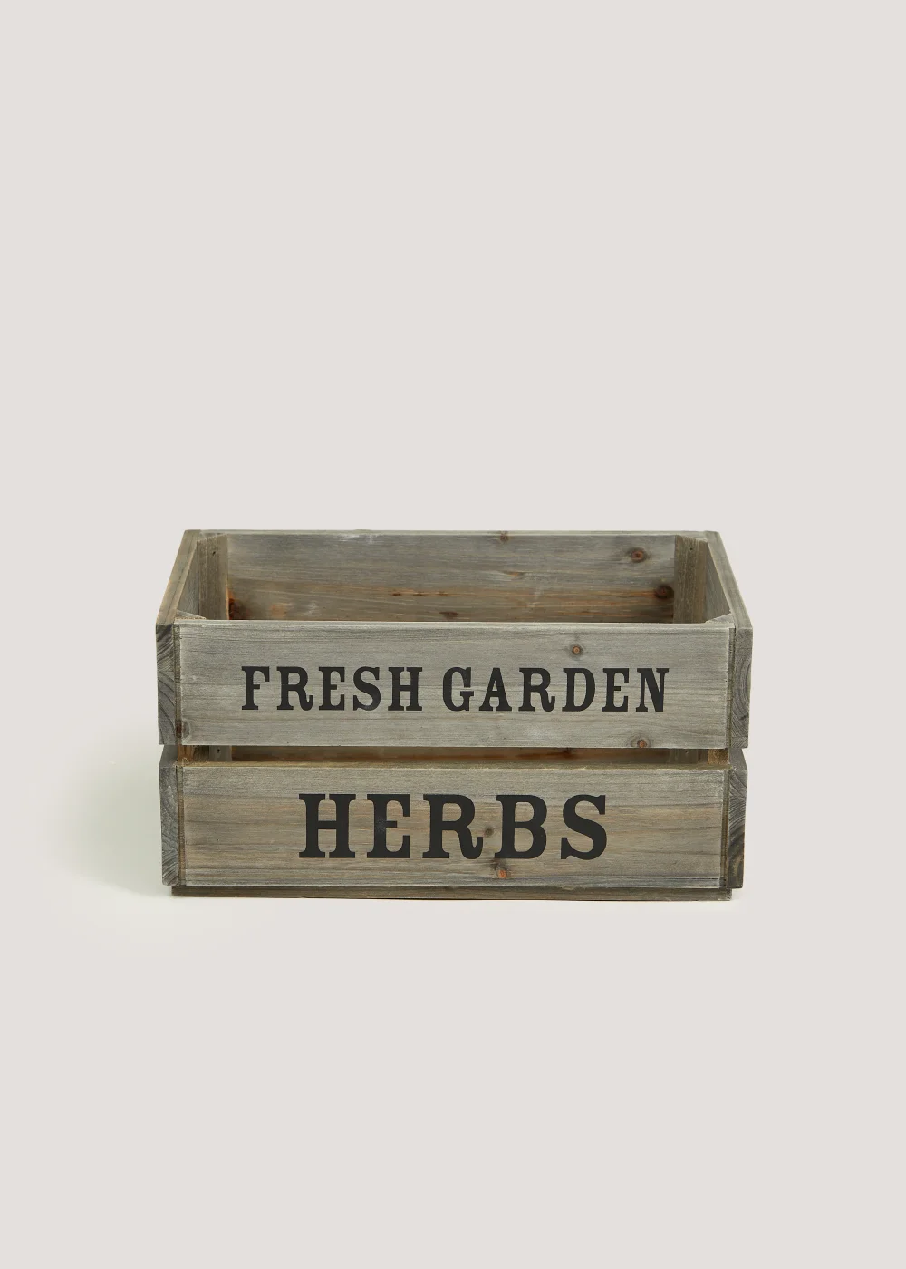 Natural Wooden Crate Planter (32cm x 20cm x 16cm) Image 1