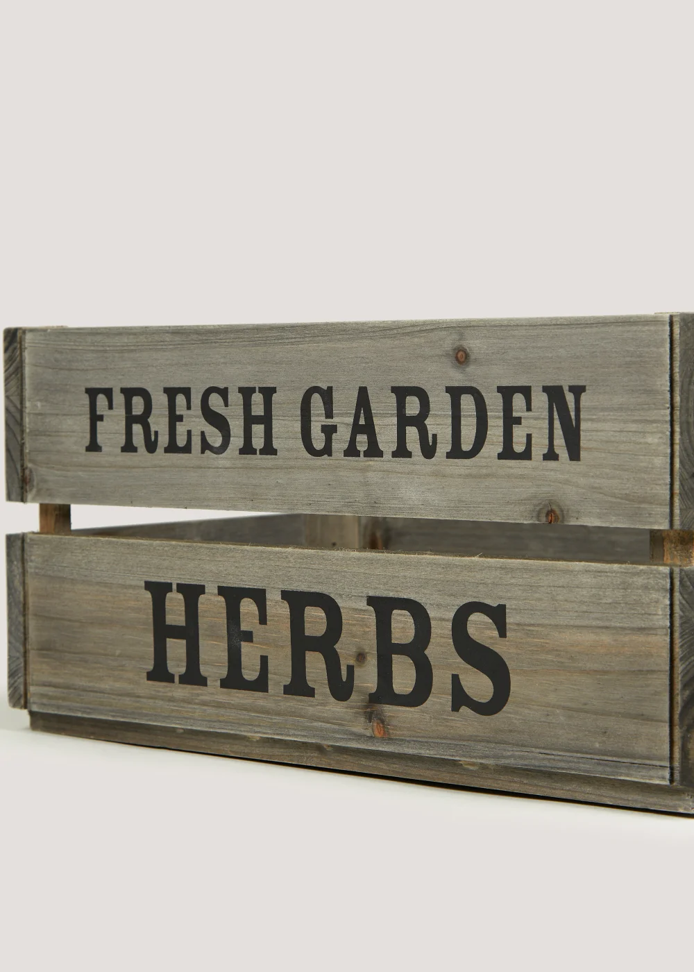 Natural Wooden Crate Planter (32cm x 20cm x 16cm) Image 2
