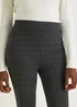 Grey Check Textured Leggings - 8 Image 4