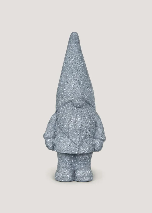 Grey Gnome Garden Ornament (17cm x 15cm x 43cm) Image 1