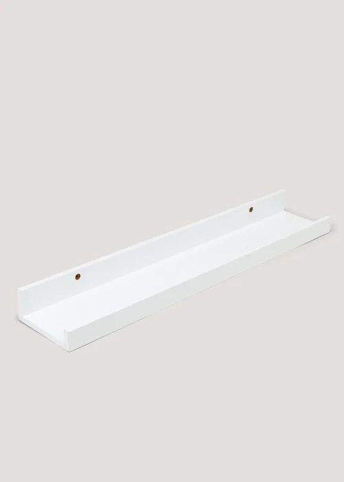 White Wooden Shelf (90cm x 12cm) Image 1