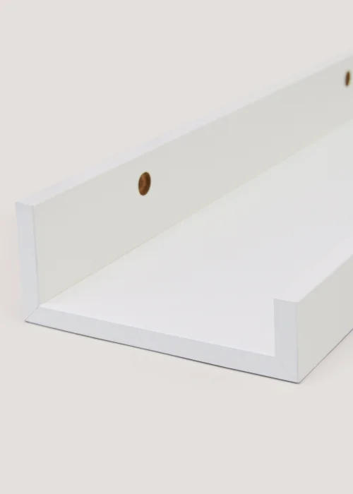 Set of 3 White Picture Shelves (25cm / 35cm / 45cm) Image 2