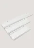 Set of 3 White Picture Shelves Image 1
