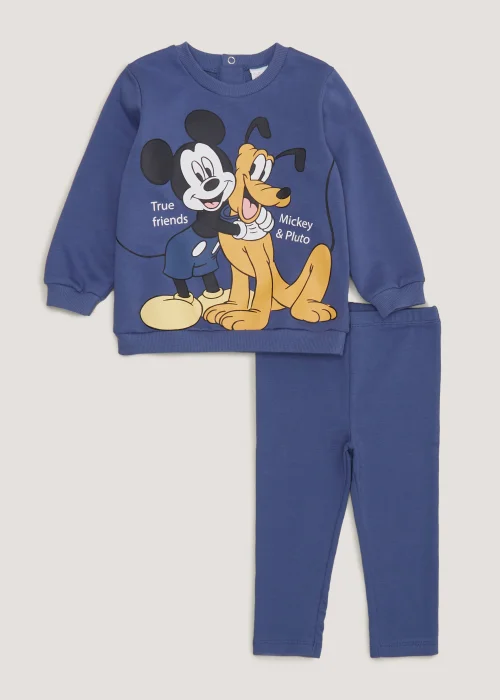 Baby Blue Disney Mickey Mouse Sweatshirt Set (Newborn-18mths) - Newborn Image 1