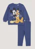 Baby Blue Disney Mickey Mouse Sweatshirt Set (Newborn-18mths) - Newborn Image 1