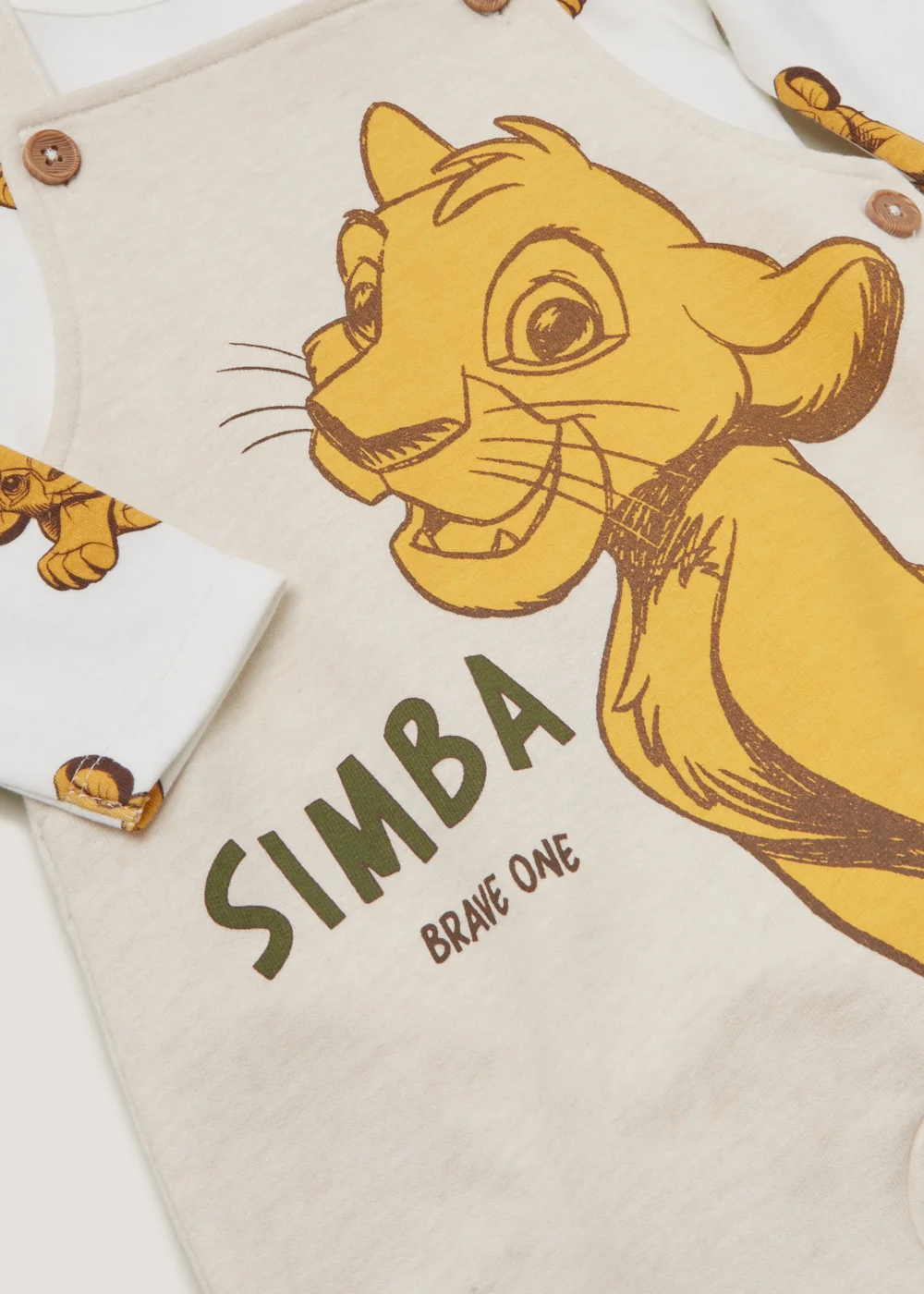 Baby Disney Simba Dungarees & Top Set (Newborn-12mths) - 0-3 months Image 2