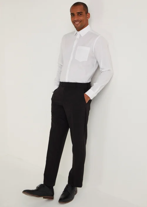 Farah Black Stretch Active Waist Trousers - 32 Waist 29 Leg Image 3