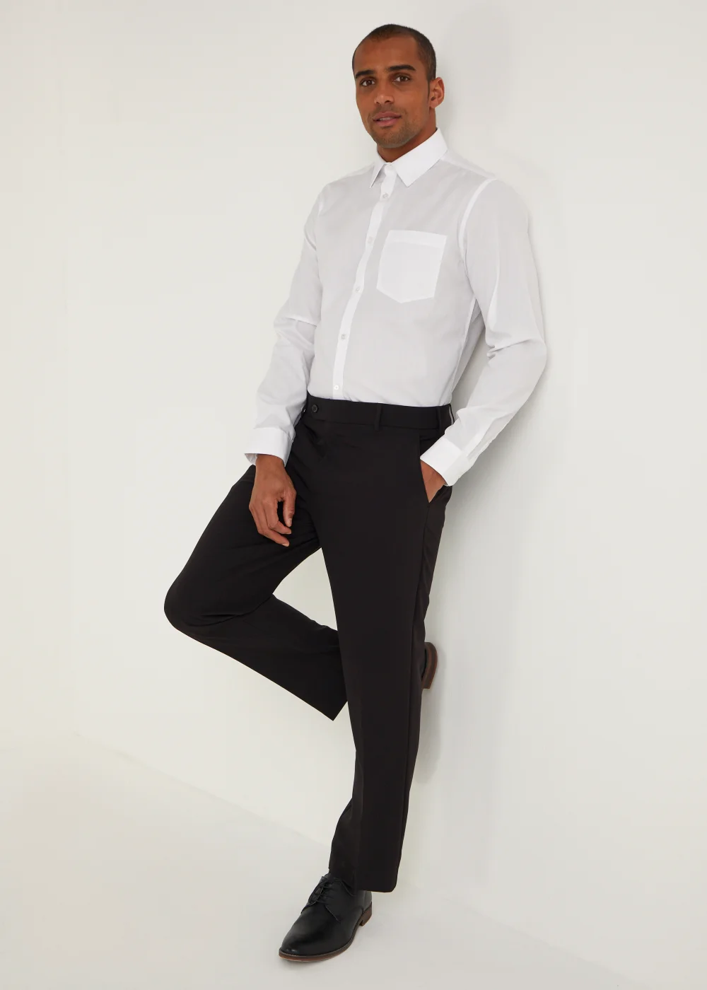 Farah Black Stretch Active Waist Trousers - 32 Waist 29 Leg Image 1