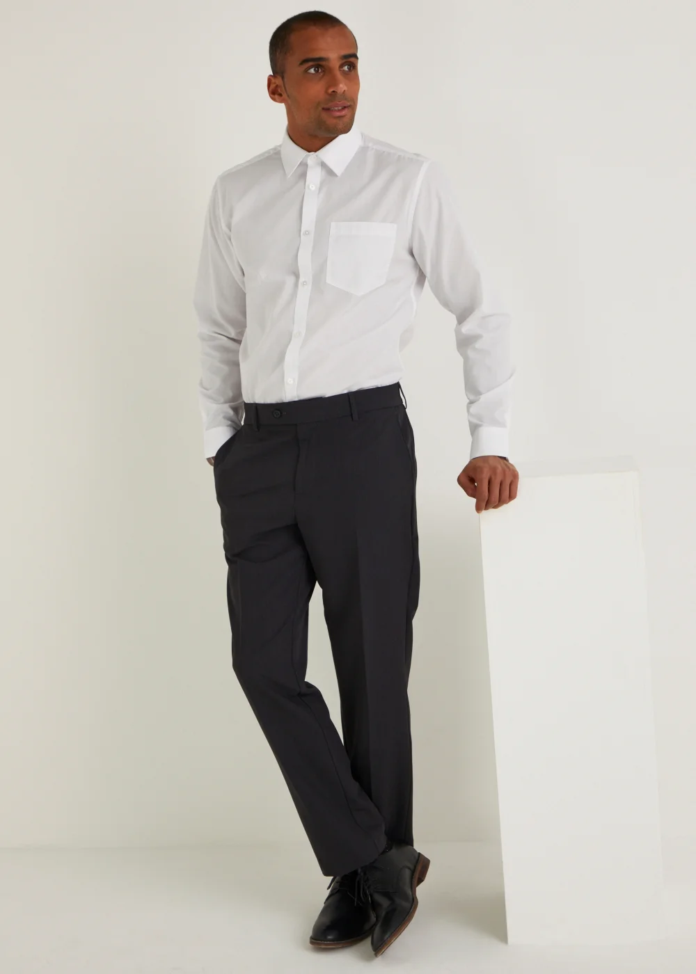 Farah Charcoal Stretch Active Waist Trousers - 32 Waist 29 Leg Image 4