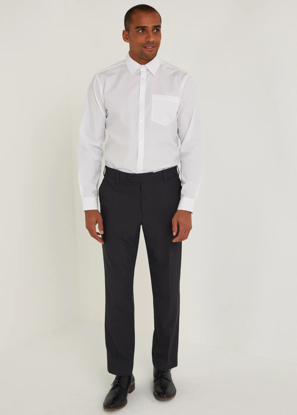 Farah Charcoal Stretch Active Waist Trousers - 32 Waist 29 Leg Image 1